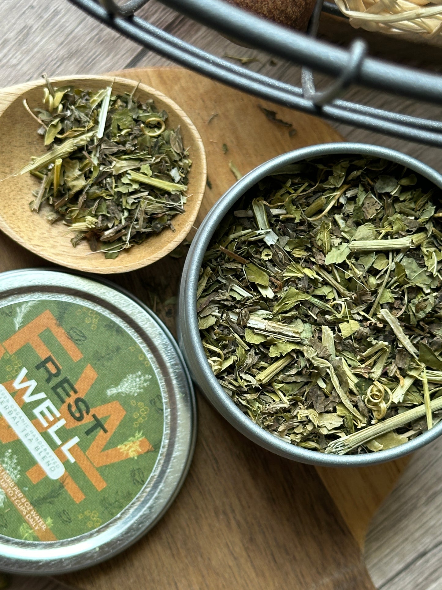 Rest Well Tea Blend – Herbal Sleep & Calm Support with Lemon Balm, Passionflower & Skullcap